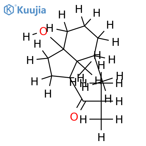 (+)-(1S,3aR,7S,7aS)-2,3,3a,4,5,6,7,7a-octahydro-3a-hydroxyl-7,7a-dimethyl-1-(2-methylpropanonyl)-1H-indene structure