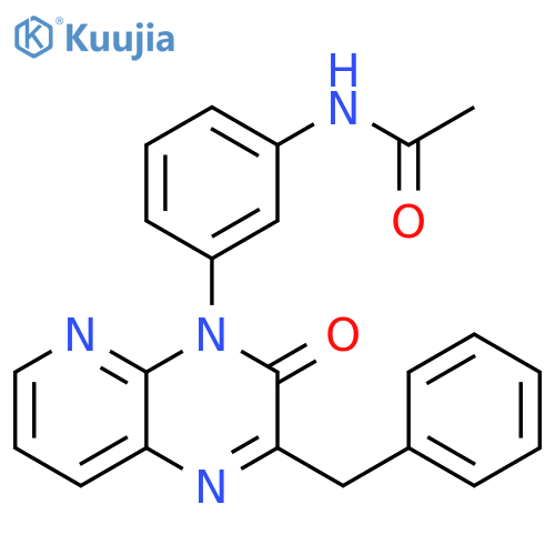 Acetamide,N-[3-[3-oxo-2-(phenylmethyl)pyrido[2,3-b]pyrazin-4(3H)-yl]phenyl]- structure