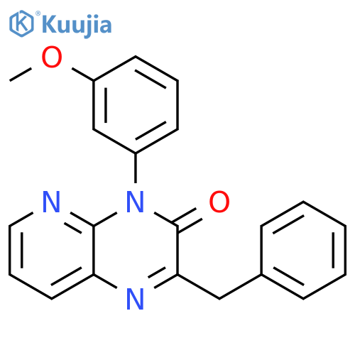Pyrido[2,3-b]pyrazin-3(4H)-one, 4-(3-methoxyphenyl)-2-(phenylmethyl)- structure