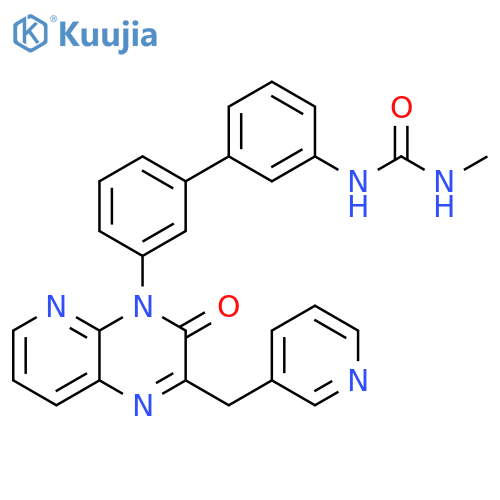 Urea,N-methyl-N'-[3'-[3-oxo-2-(3-pyridinylmethyl)pyrido[2,3-b]pyrazin-4(3H)-yl][1,1'-biphenyl]-3-yl]- structure