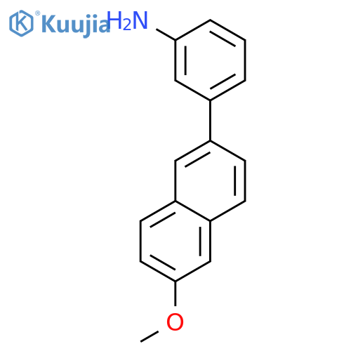 Benzenamine, 3-(6-methoxy-2-naphthalenyl)- structure