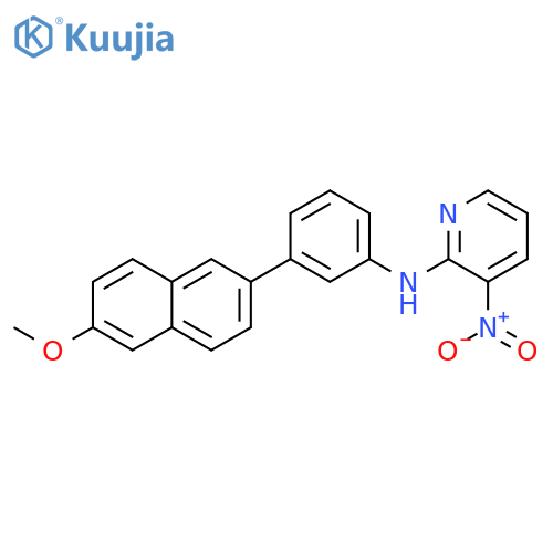 2-Pyridinamine, N-[3-(6-methoxy-2-naphthalenyl)phenyl]-3-nitro- structure
