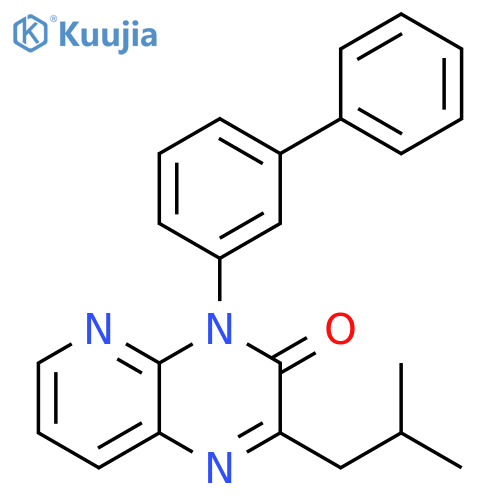 Pyrido[2,3-b]pyrazin-3(4H)-one, 4-[1,1'-biphenyl]-3-yl-2-(2-methylpropyl)- structure