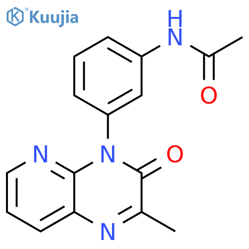 Acetamide, N-[3-(2-methyl-3-oxopyrido[2,3-b]pyrazin-4(3H)-yl)phenyl]- structure