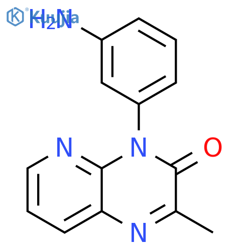 Pyrido[2,3-b]pyrazin-3(4H)-one, 4-(3-aminophenyl)-2-methyl- structure