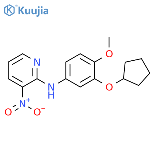 2-Pyridinamine, N-[3-(cyclopentyloxy)-4-methoxyphenyl]-3-nitro- structure