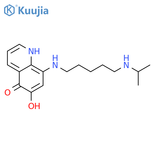 5,6-Quinolinediol,8-[[5-[(1-methylethyl)amino]pentyl]amino]- structure
