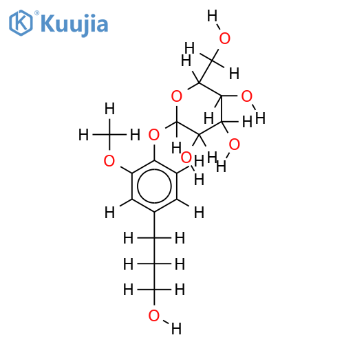 3-(3-methoxy-4-O-beta-D-glucopyranosylphenyl) propan-1-ol structure