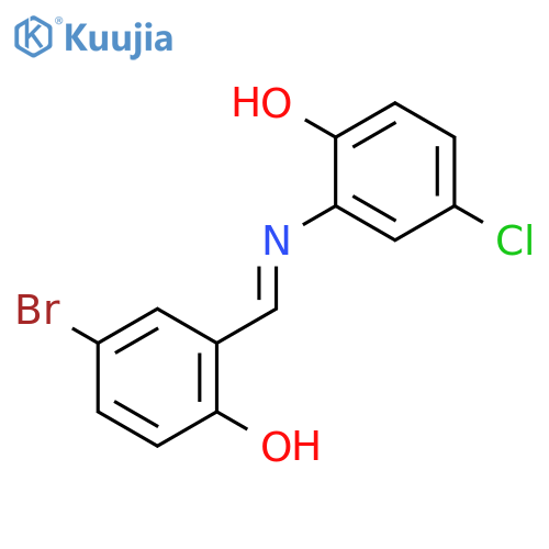 PHENOL, 4-BROMO-2-[[(5-CHLORO-2-HYDROXYPHENYL)IMINO]METHYL]- structure