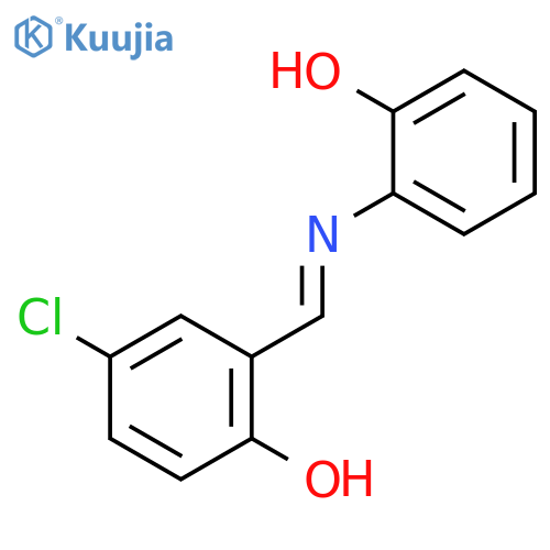Phenol, 4-chloro-2-[[(2-hydroxyphenyl)imino]methyl]- structure