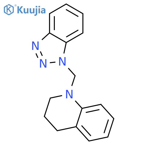 1-(1H-1,2,3-Benzotriazol-1-ylmethyl)-1,2,3,4-tetrahydroquinoline structure