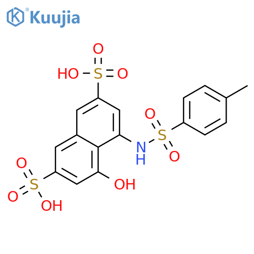 2,7-Naphthalenedisulfonicacid, 4-hydroxy-5-[[(4-methylphenyl)sulfonyl]amino]-, sodium salt (1:2) structure