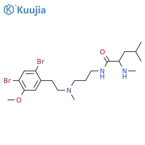 Pentanamide, N-[3-[[2-(2,4-dibromo-5-methoxyphenyl)ethyl]methylamino]propyl]-4-methyl-2-(methylamino)-, (2S)- structure