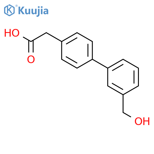 [1,1'-Biphenyl]-4-acetic acid, 3'-(hydroxymethyl)- structure