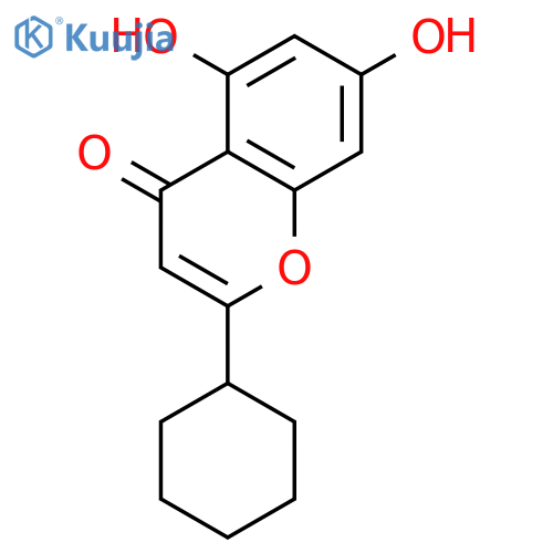 4H-1-Benzopyran-4-one, 2-cyclohexyl-5,7-dihydroxy- structure