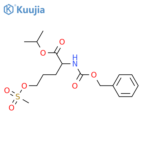 (S)-Isopropyl 2-(((benzyloxy)carbonyl)amino)-5-((methylsulfonyl)oxy)pentanoate structure