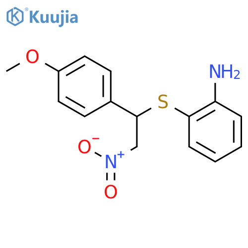 2-{[1-(4-methoxyphenyl)-2-nitroethyl]sulfanyl}aniline structure