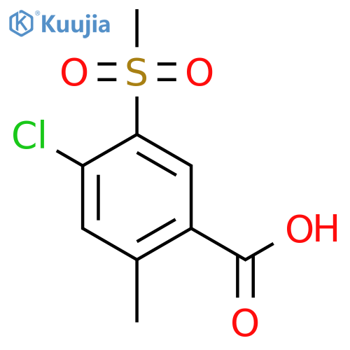 4-Chloro-2-methyl-5-(methylsulfonyl)-benzoic Acid structure