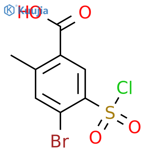 4-bromo-5-(chlorosulfonyl)-2-methylBenzoic acid structure