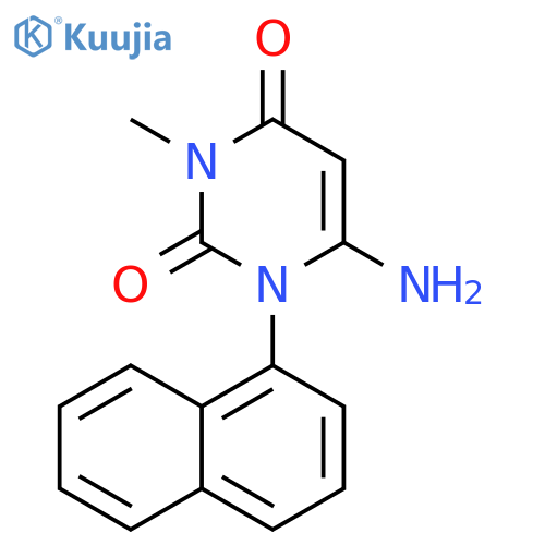 2,4(1H,3H)-Pyrimidinedione, 6-amino-3-methyl-1-(1-naphthalenyl)- structure