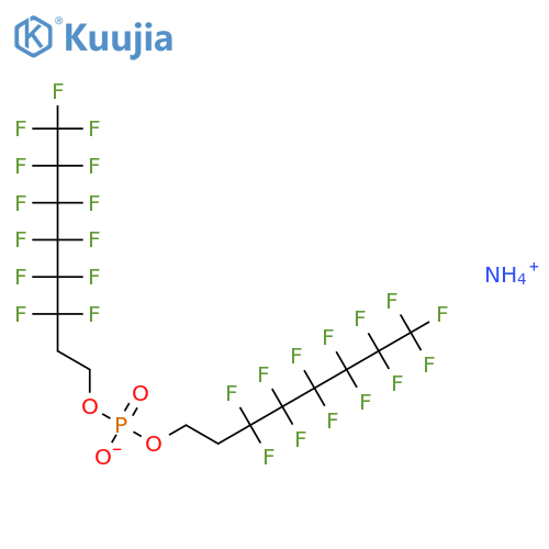 1-Octanol, 3,3,4,4,5,5,6,6,7,7,8,8,8-tridecafluoro-, hydrogen phosphate,ammonium salt structure