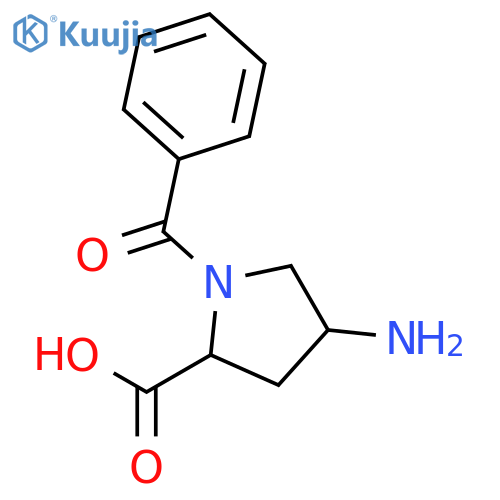 (2S,4S)-4-AMINO-1-BENZOYL-PYRROLIDINE-2-CARBOXYLIC ACID structure