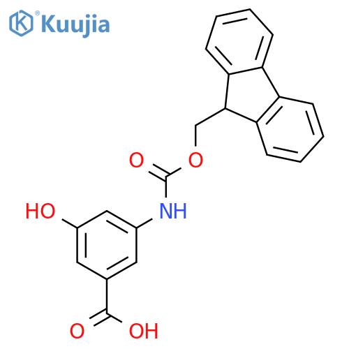 3-((((9H-Fluoren-9-yl)methoxy)carbonyl)amino)-5-hydroxybenzoic acid structure
