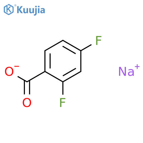 Benzoic acid,2,4-difluoro-, sodium salt (1:1) structure