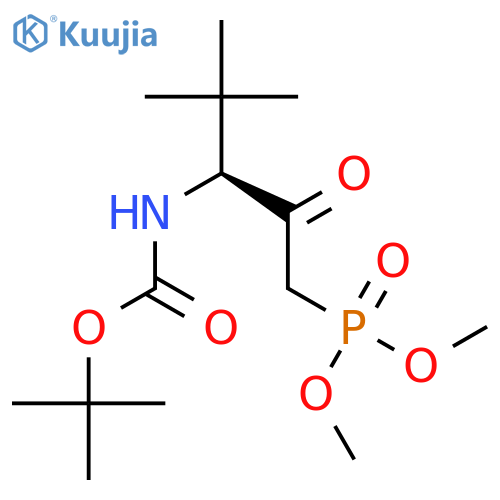 Dimethyl((3S)-4,4-dimethyl-3-(Boc-amino)-2-oxopentyl)phosphonate structure