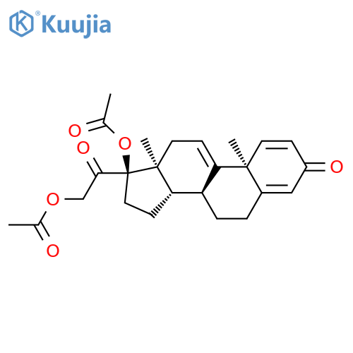 Pregna-1,4,9(11)-triene-3,20-dione, 17,21-bis(acetyloxy)- structure