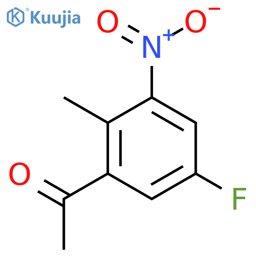 1-(5-Fluoro-2-methyl-3-nitrophenyl)ethanone structure