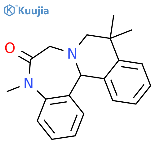 5,10,10-trimethyl-5,9,10,14b-tetrahydroisoquino[2,1-d][1,4]benzodiazepin-6(7H)-one structure