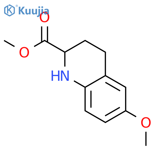 Methyl 6-methoxy-1,2,3,4-tetrahydroquinoline-2-carboxylate structure