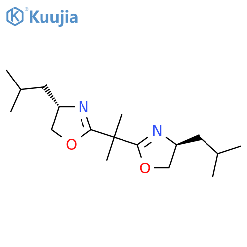 Oxazole, 2,2'-(1-methylethylidene)bis[4,5-dihydro-4-(2-methylpropyl)-, (4S,4'S)- structure