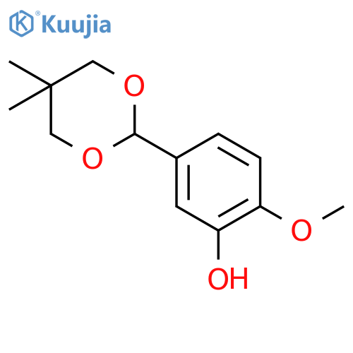 PHENOL, 5-(5,5-DIMETHYL-1,3-DIOXAN-2-YL)-2-METHOXY- structure