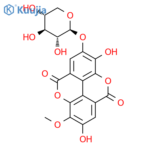 [1]Benzopyrano[5,4,3-cde][1]benzopyran-5,10-dione,2,8-dihydroxy-3-methoxy-7-(b-D-xylopyranosyloxy)- structure