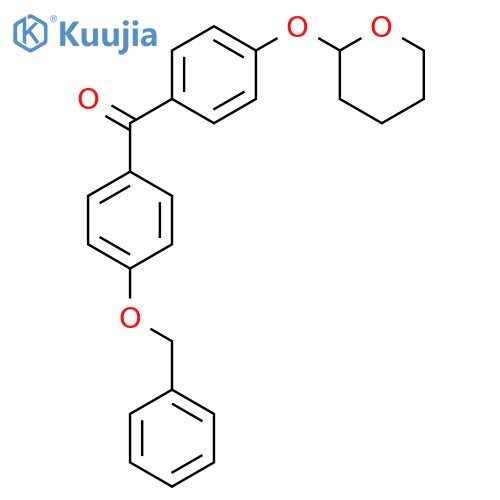 4-(Phenylmethoxy)phenyl4-(tetrahydro-2H-pyran-2-yl)oxyphenyl-methanone structure