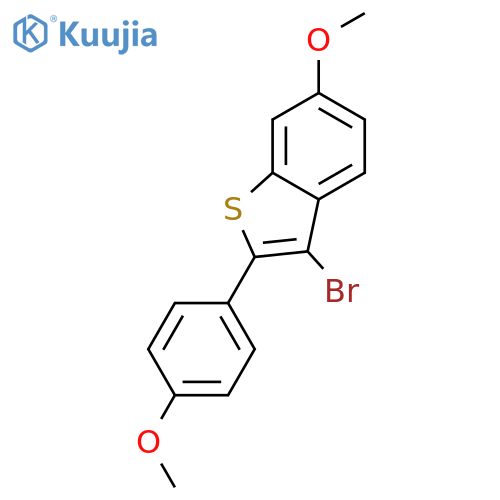 3-\u200bBromo-\u200b6-\u200bmethoxy-\u200b2-\u200b(4-\u200bmethoxyphenyl)\u200bbenzobthiophene structure
