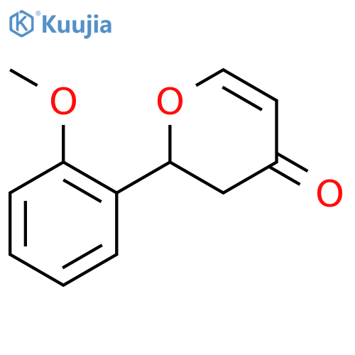 4H-Pyran-4-one, 2,3-dihydro-2-(2-methoxyphenyl)- structure