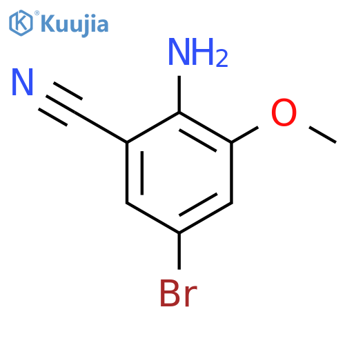 2-Amino-5-bromo-3-methoxybenzonitrile structure