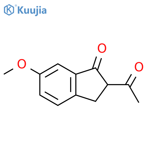2-Acetyl-6-methoxy-2,3-dihydro-1h-inden-1-one structure