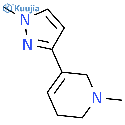 Pyridine, 1,2,3,6-tetrahydro-1-methyl-5-(1-methyl-1H-pyrazol-3-yl)- structure