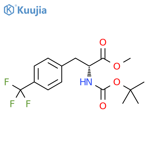 methyl (R)-2-((tert-butoxycarbonyl)amino)-3-(4-(trifluoromethyl)phenyl)propanoate structure