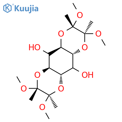 3,4-O-(1R,2R)-1,2-Dimethoxy-1,2-dimethyl-1,2-ethanediyl-1,6-O-(1S,2S)-1,2-dimethoxy-1,2-dimethyl-1,2-ethanediyl-D-myo-inositol structure