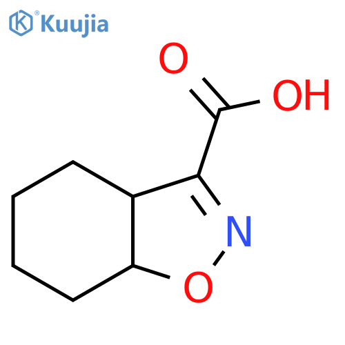 3a,4,5,6,7,7a-Hexahydro-1,2-benzisoxazole-3-carboxylic acid structure