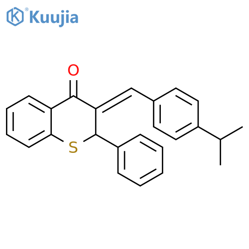 4H-1-Benzothiopyran-4-one, 2,3-dihydro-3-[[4-(1-methylethyl)phenyl]methylene]-2-phenyl-, (Z)- (9CI) structure