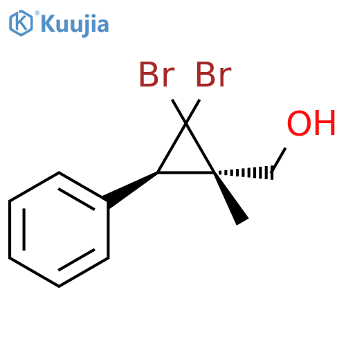 Cyclopropanemethanol, 2,2-dibromo-1-methyl-3-phenyl-, trans- structure