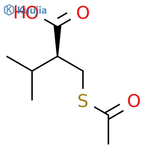 Butanoic acid, 2-[(acetylthio)methyl]-3-methyl-, (2S)- structure