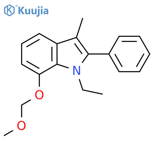 1H-Indole, 1-ethyl-7-(methoxymethoxy)-3-methyl-2-phenyl- structure