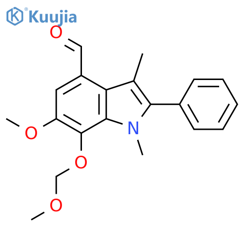 1H-Indole-4-carboxaldehyde,6-methoxy-7-(methoxymethoxy)-1,3-dimethyl-2-phenyl- structure